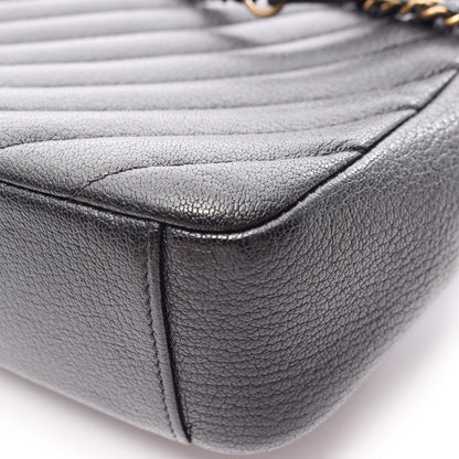 Chanel Shoulder Bag CC Logo Quilted Flap Black Leather Chain — view 7