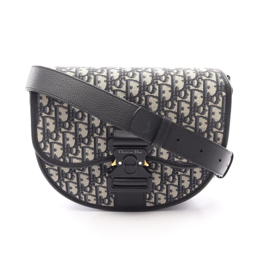 Dior Shoulder Bag Gallop Navy Canvas Leather