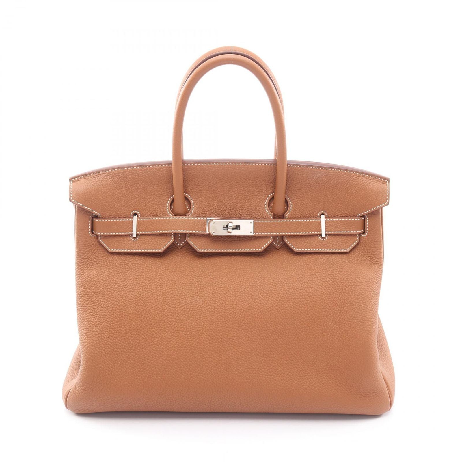 Hermes Handbag Birkin 35 Gold Leather