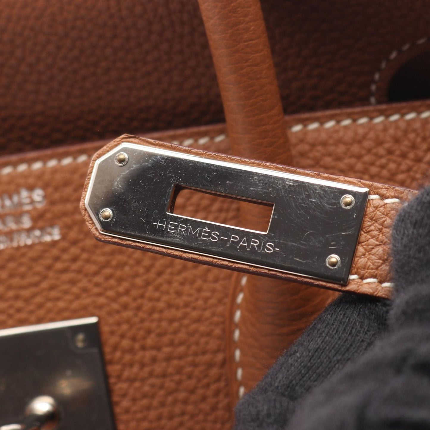 Hermes Handbag Birkin 35 Gold Leather — view 9