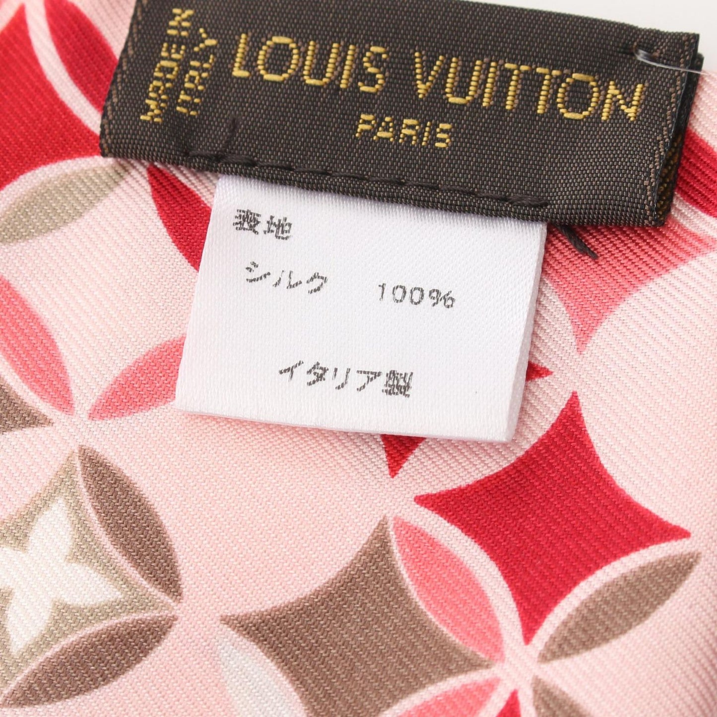 Louis Vuitton Scarf Bandeau Ribbon Pink Silk — view 5