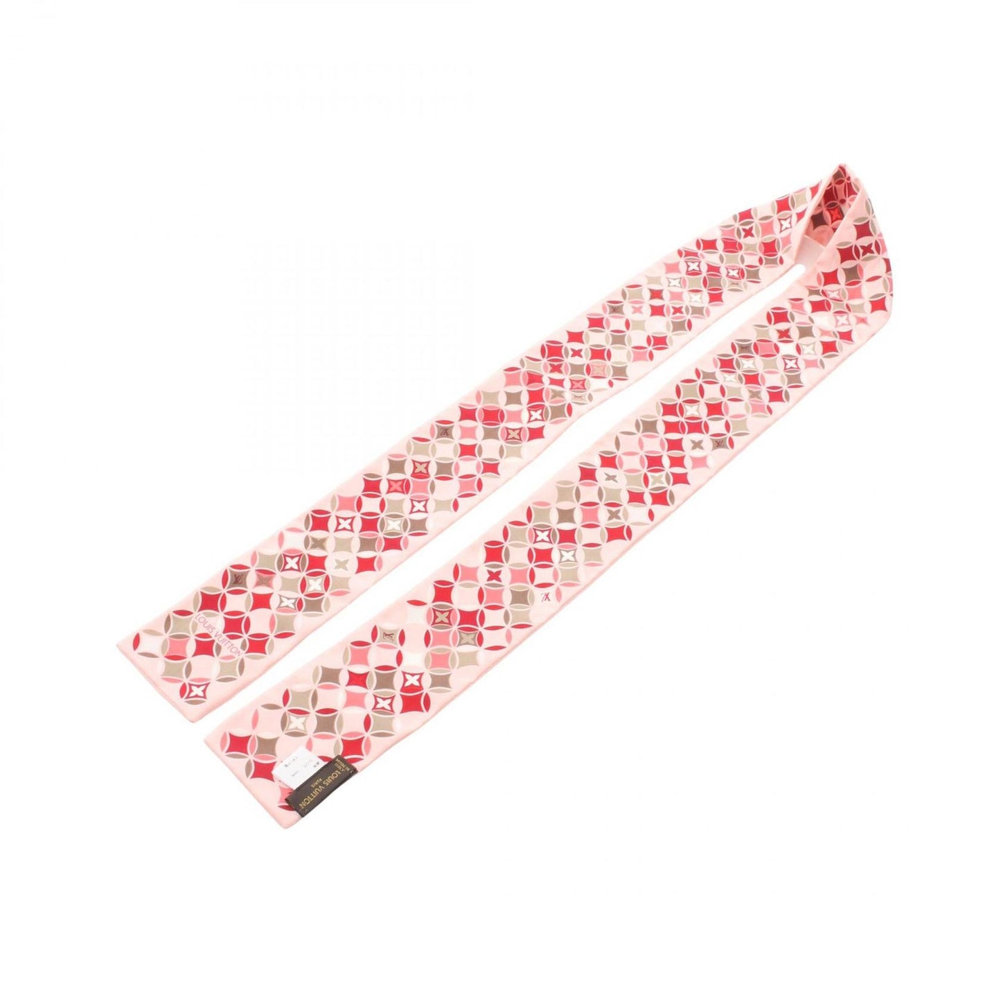 Louis Vuitton Scarf Bandeau Ribbon Pink Silk — view 3