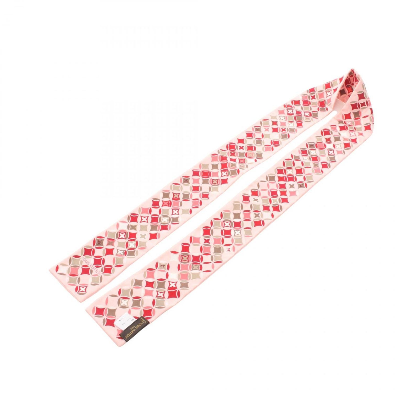 Louis Vuitton Scarf Bandeau Ribbon Pink Silk — view 3