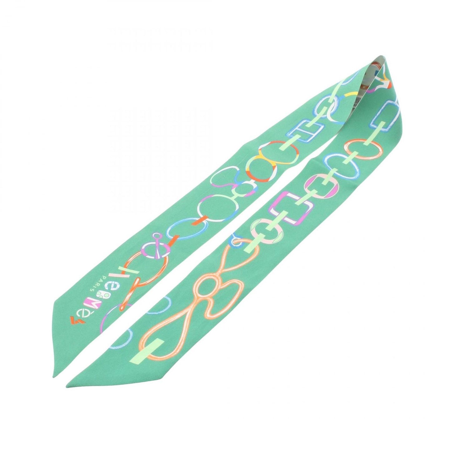 Hermes Scarf Re Boucles Ribbon Silk — view 2