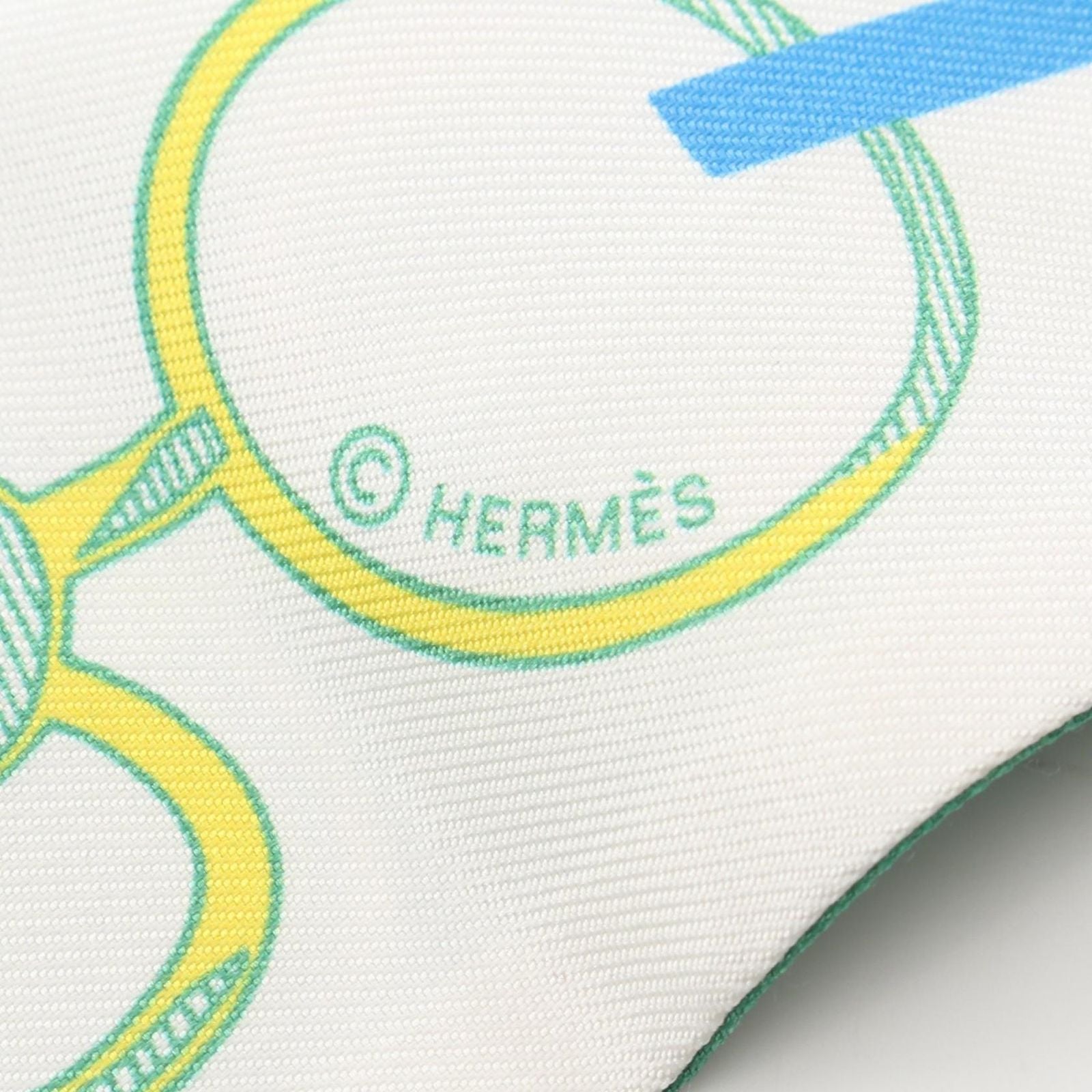 Hermes Scarf Re Boucles Ribbon Silk — view 4