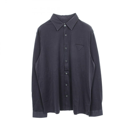 Prada Triangle Logo Long Sleeve Cotton Shirt