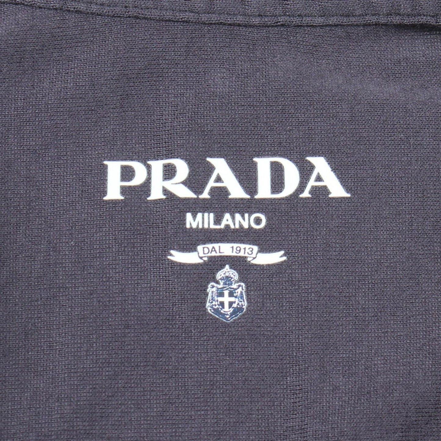 Prada Triangle Logo Long Sleeve Cotton Shirt — view 3
