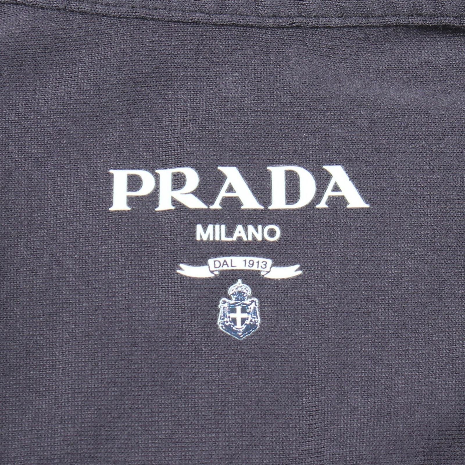 Prada Triangle Logo Long Sleeve Cotton Shirt — view 3