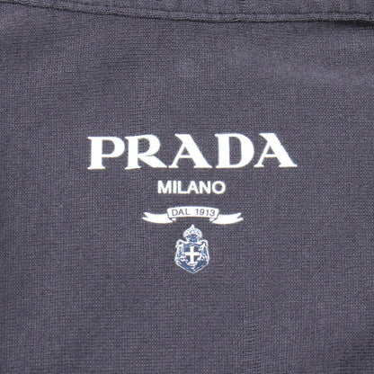 Prada Triangle Logo Long Sleeve Cotton Shirt — view 3