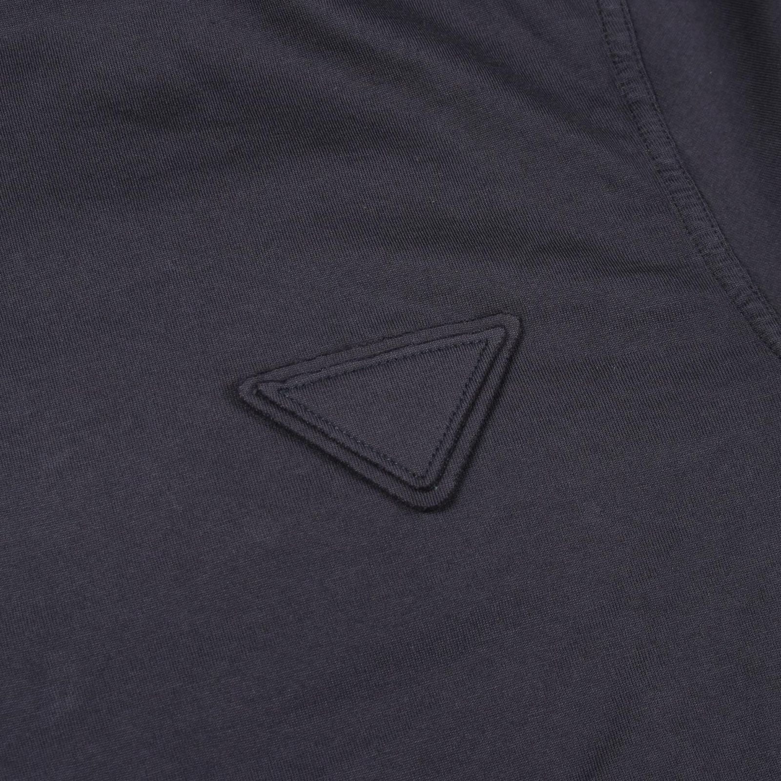 Prada Triangle Logo Long Sleeve Cotton Shirt — view 6