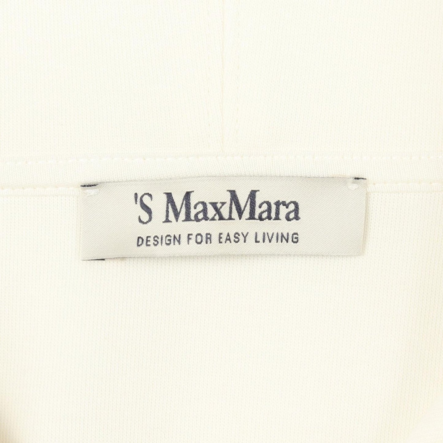 Max Mara S 'S Hoodie Visiera Logo Embroidery White Cotton — view 3