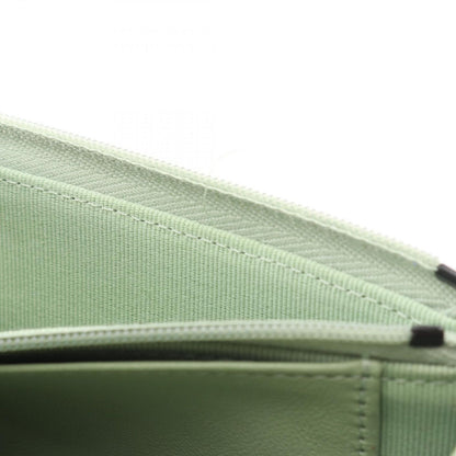 Chanel Shoulder Bag Quilted Black Light Green Lambskin Chain Wallet — view 8