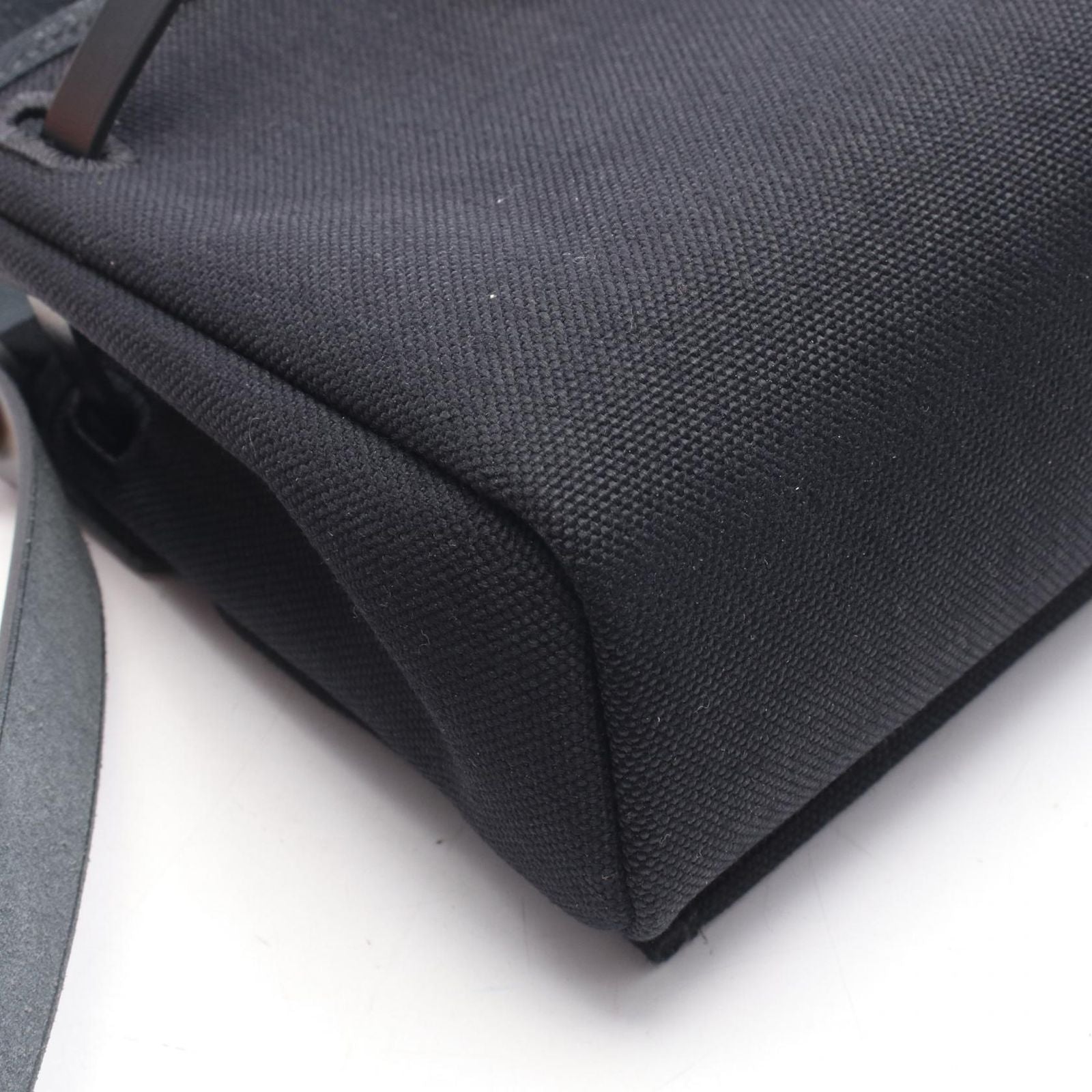 Hermes Shoulder Bag Herbag Zip Mini Black Canvas Leather — view 7