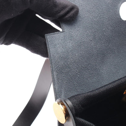 Hermes Shoulder Bag Herbag Zip Mini Black Canvas Leather — view 6