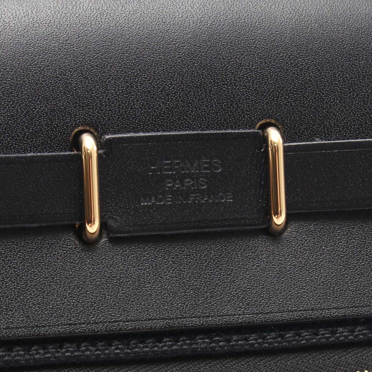 Hermes Shoulder Bag Herbag Zip Mini Black Canvas Leather — view 4