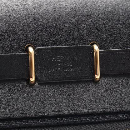 Hermes Shoulder Bag Herbag Zip Mini Black Canvas Leather — view 4