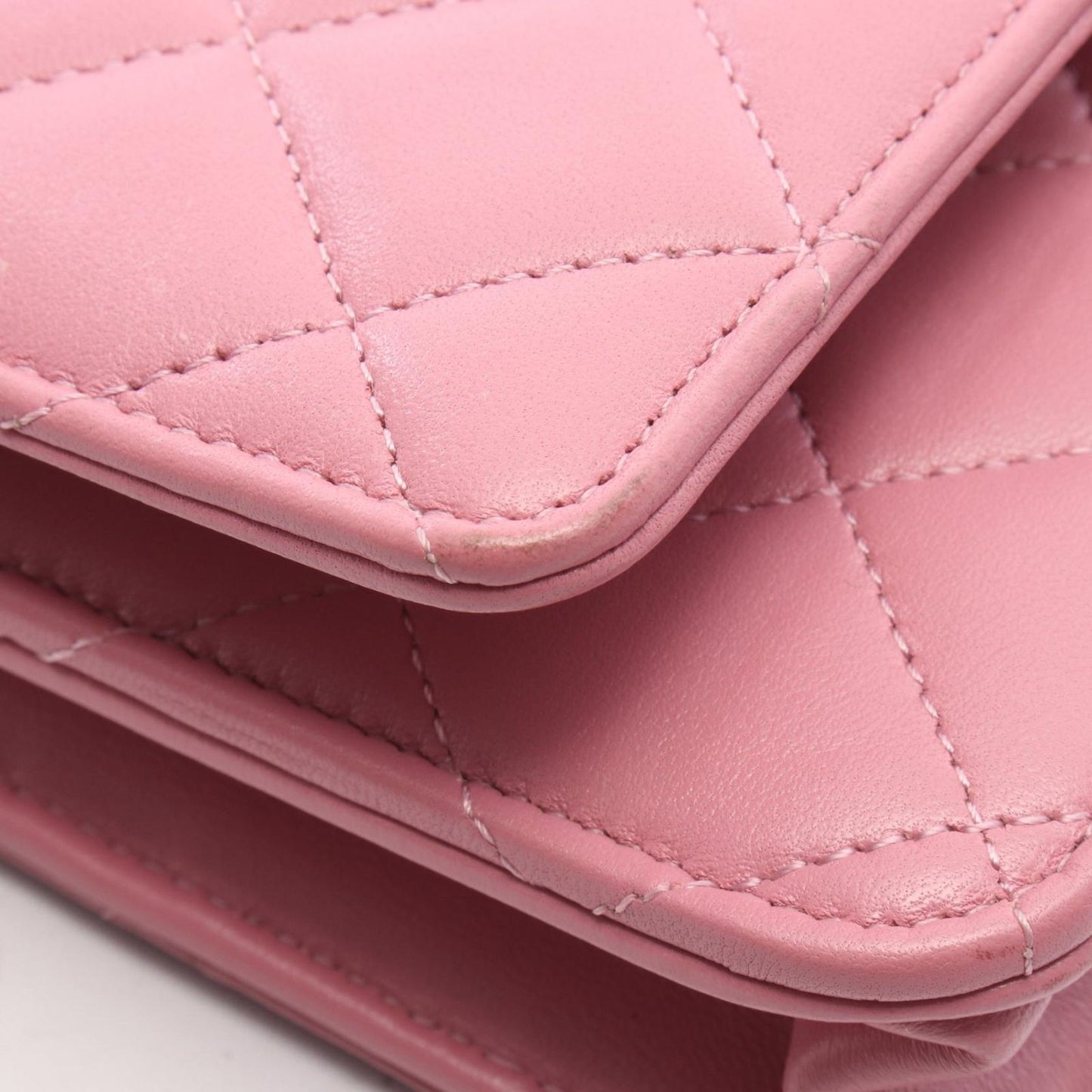 Chanel Shoulder Bag Trendy CC Quilted Pink Lambskin Chain Wallet — view 6