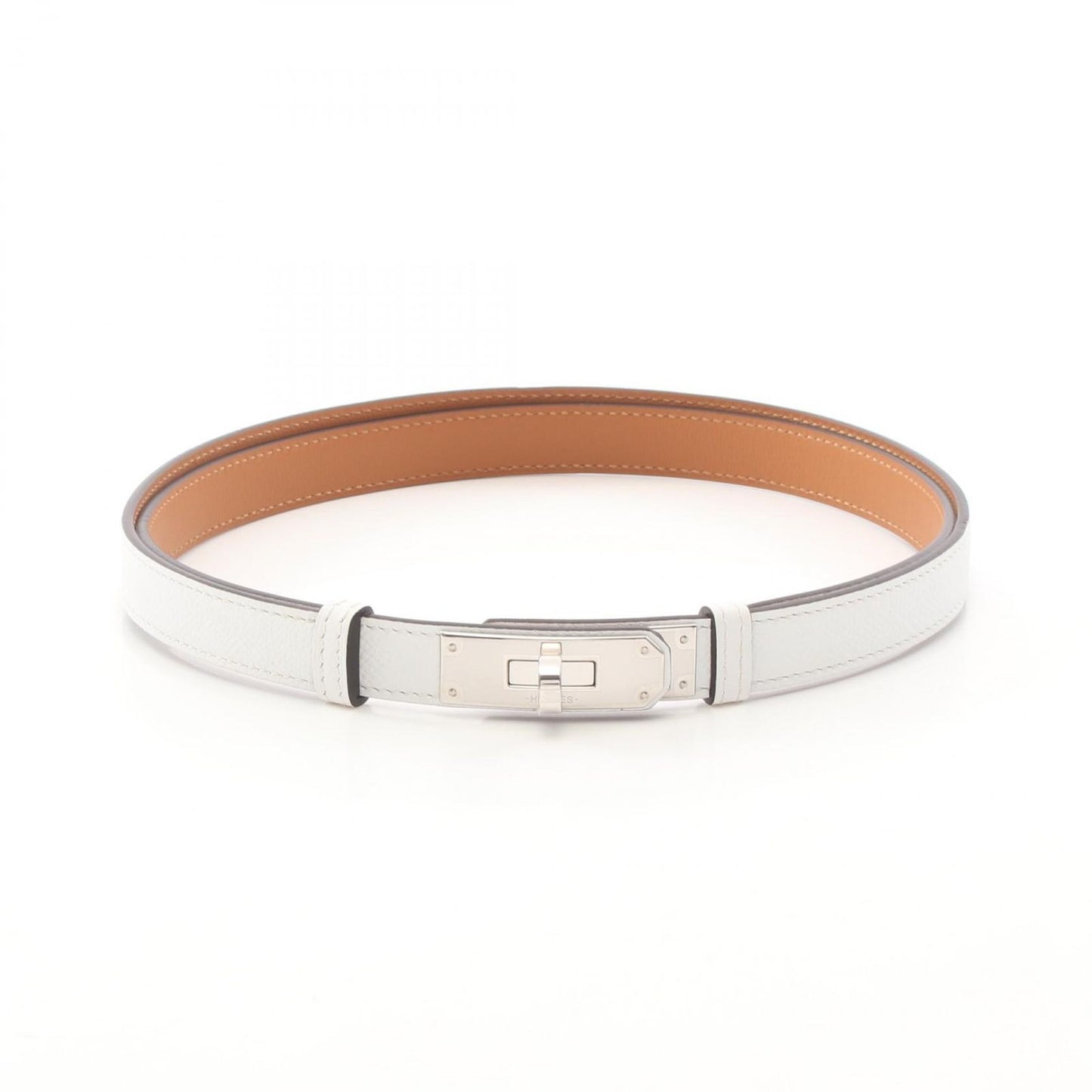 Hermes Belt Kelly White Leather Calf