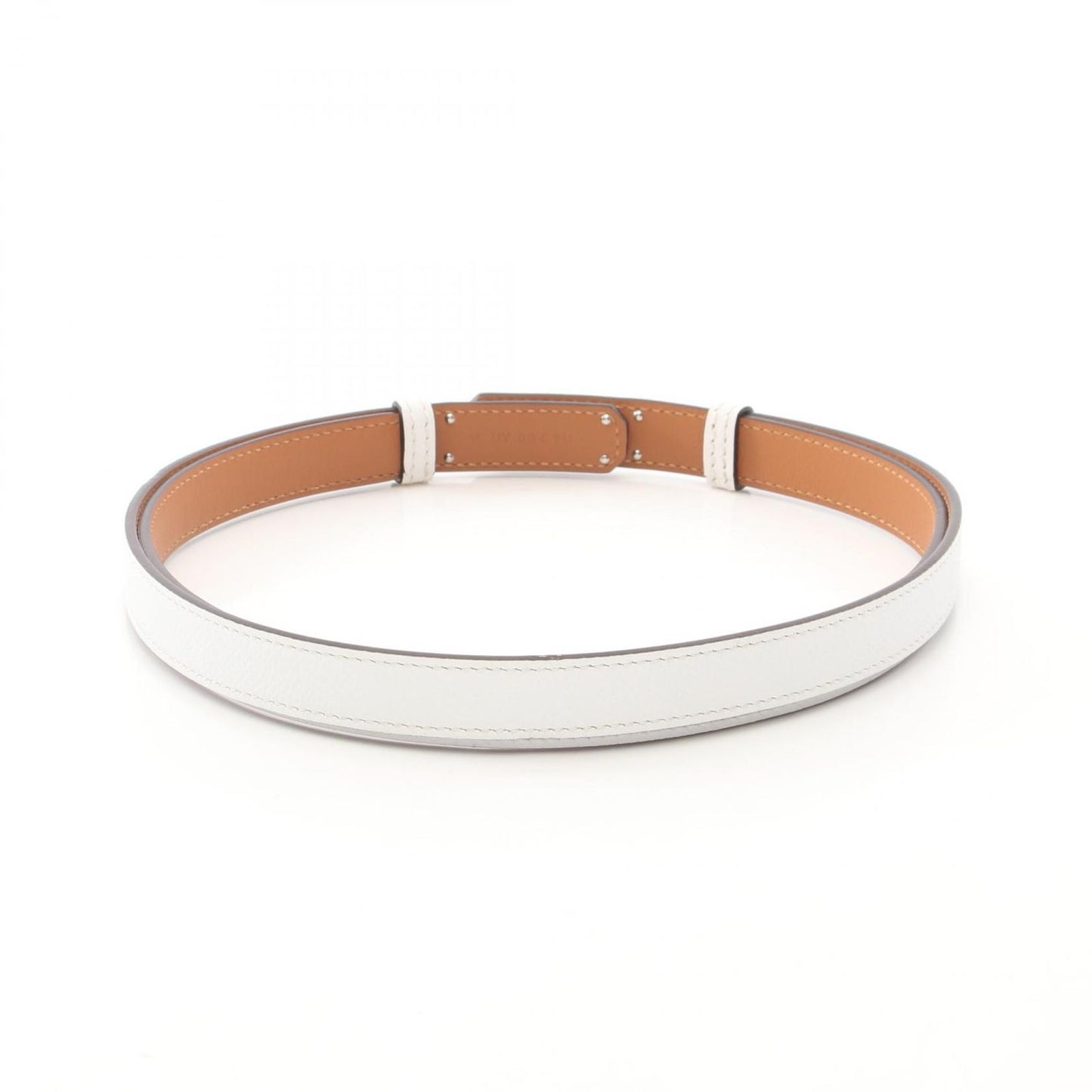 Hermes Belt Kelly White Leather Calf — view 2