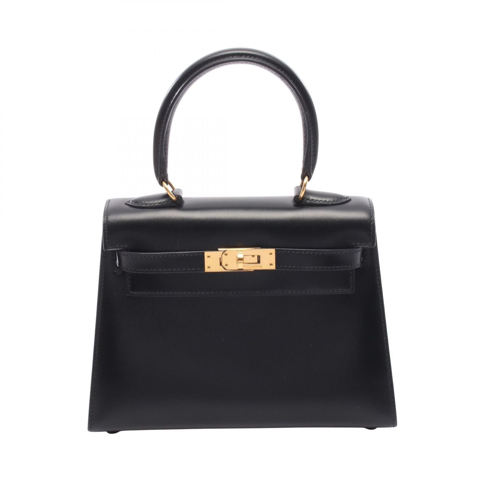 Hermes Handbag Mini Kelly Sellier 2-Way Black Calf