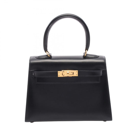 Hermes Handbag Mini Kelly Sellier 2-Way Black Calf
