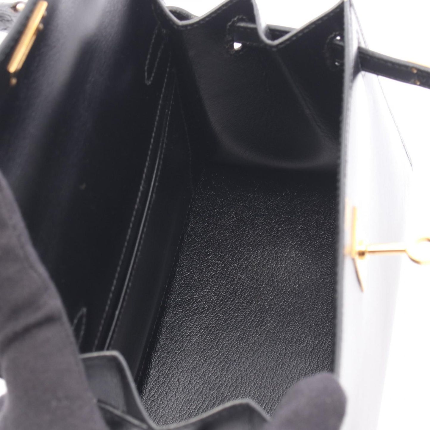 Hermes Handbag Mini Kelly Sellier 2-Way Black Calf — view 3