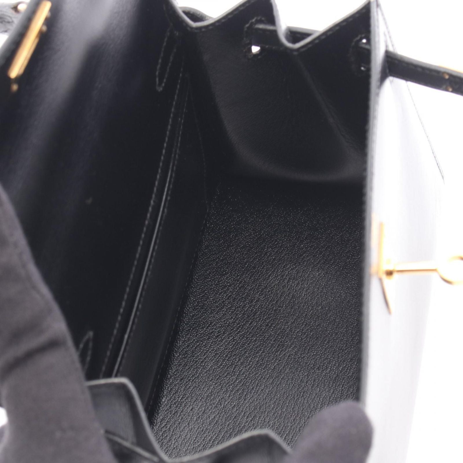 Hermes Handbag Mini Kelly Sellier 2-Way Black Calf — view 3