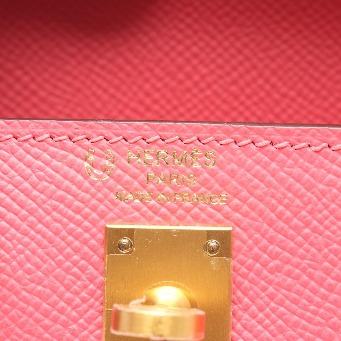Hermes Handbag Kelly 25 Sellier 2-Way Personal Order Rose Azalea Blue Glacier — view 4