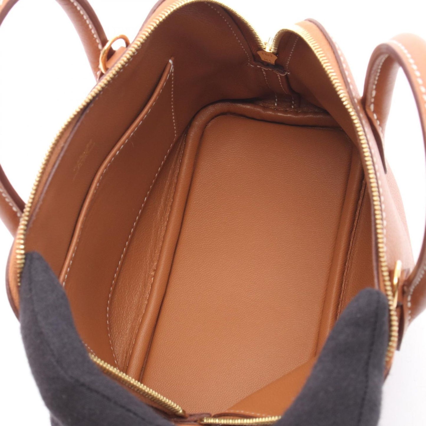 Hermes Handbag Bolide Mini 2-Way Gold Leather — view 3