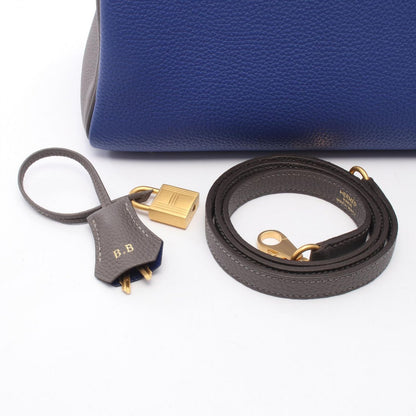 Hermes Handbag Kelly 28 Personal Order Retourne 2-Way Blue Electric Etain — view 6