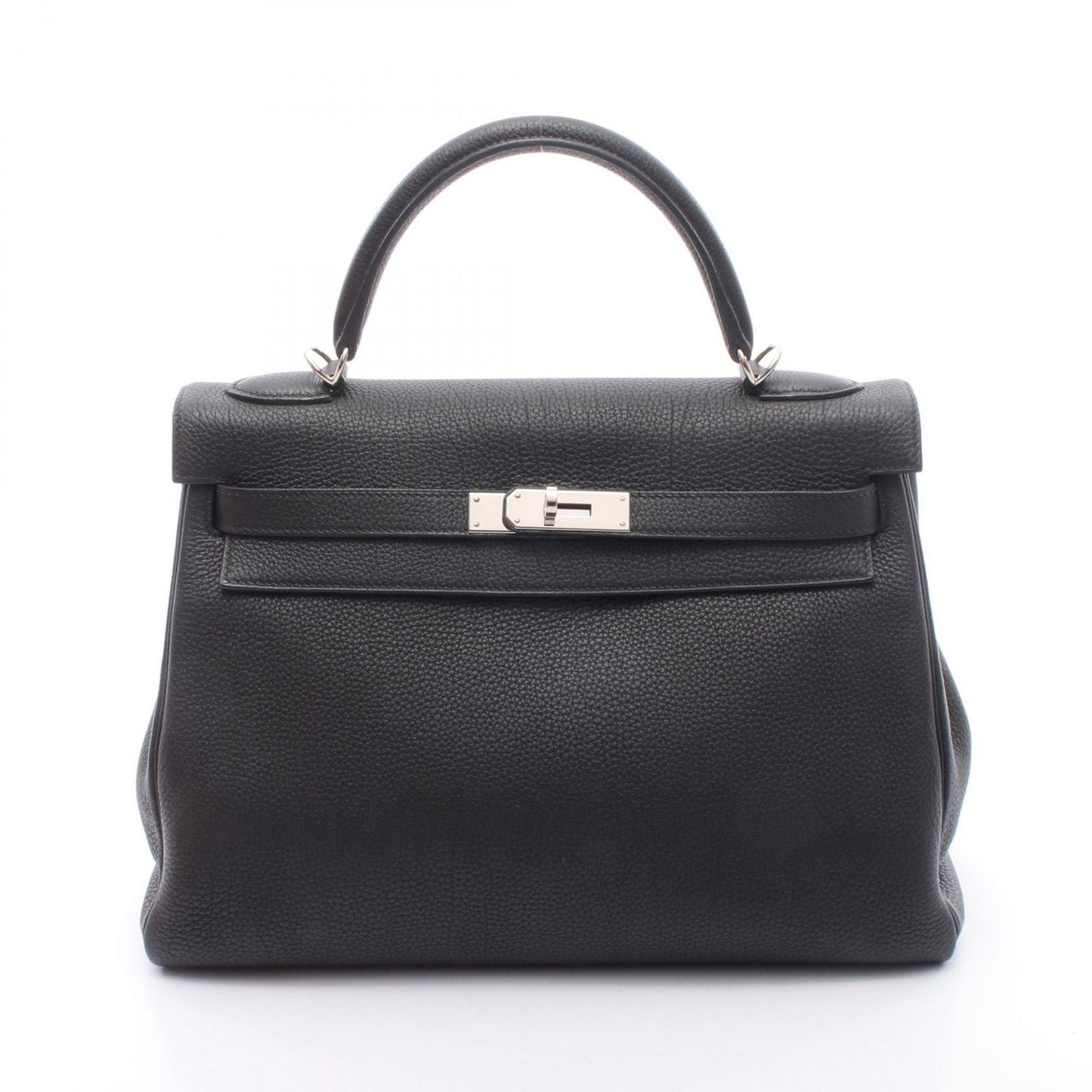 Hermes Handbag Kelly 32 Retourne 2-Way Black Leather
