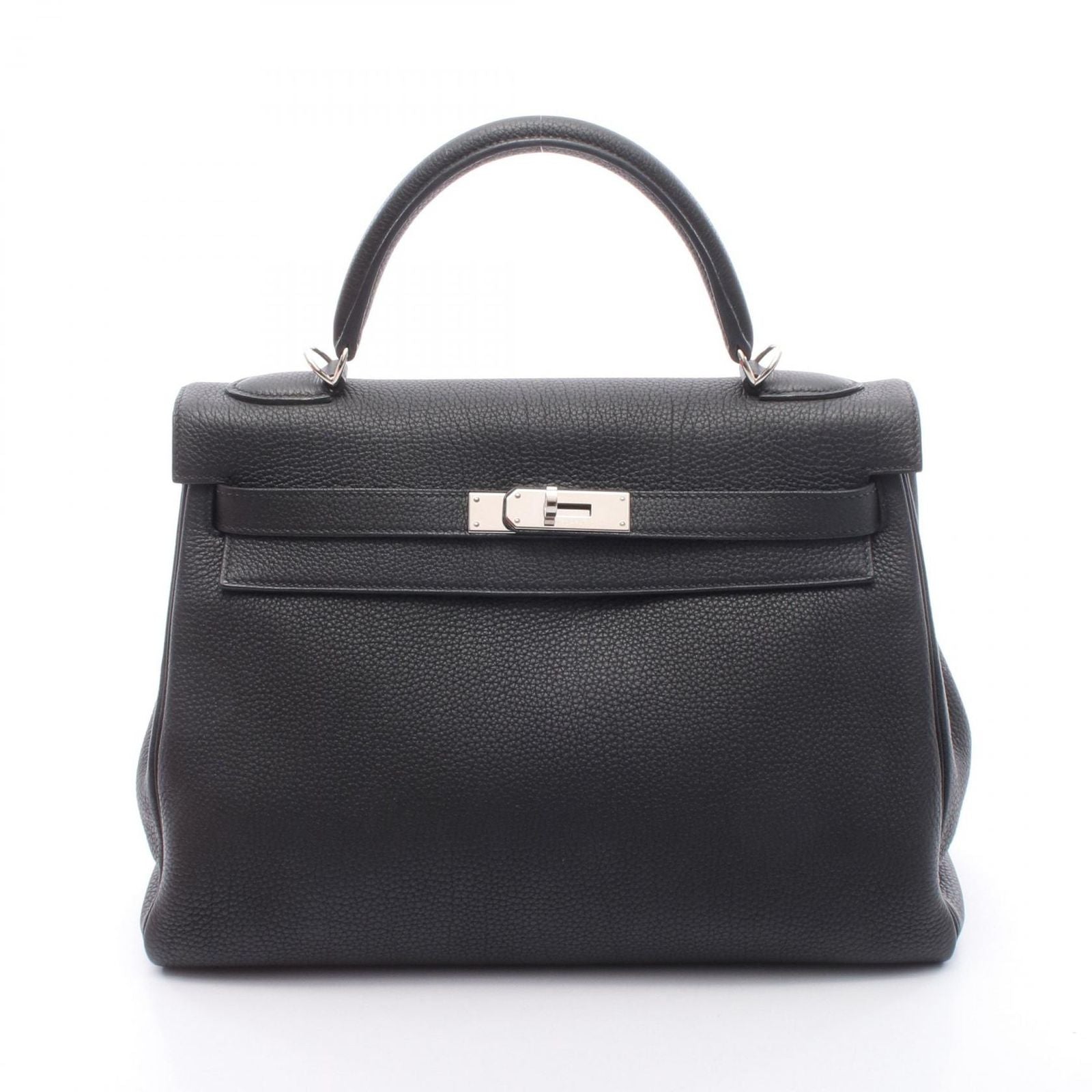 Hermes Handbag Kelly 32 Retourne 2-Way Black Leather