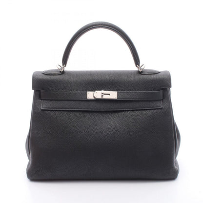Hermes Handbag Kelly 32 Retourne 2-Way Black Leather