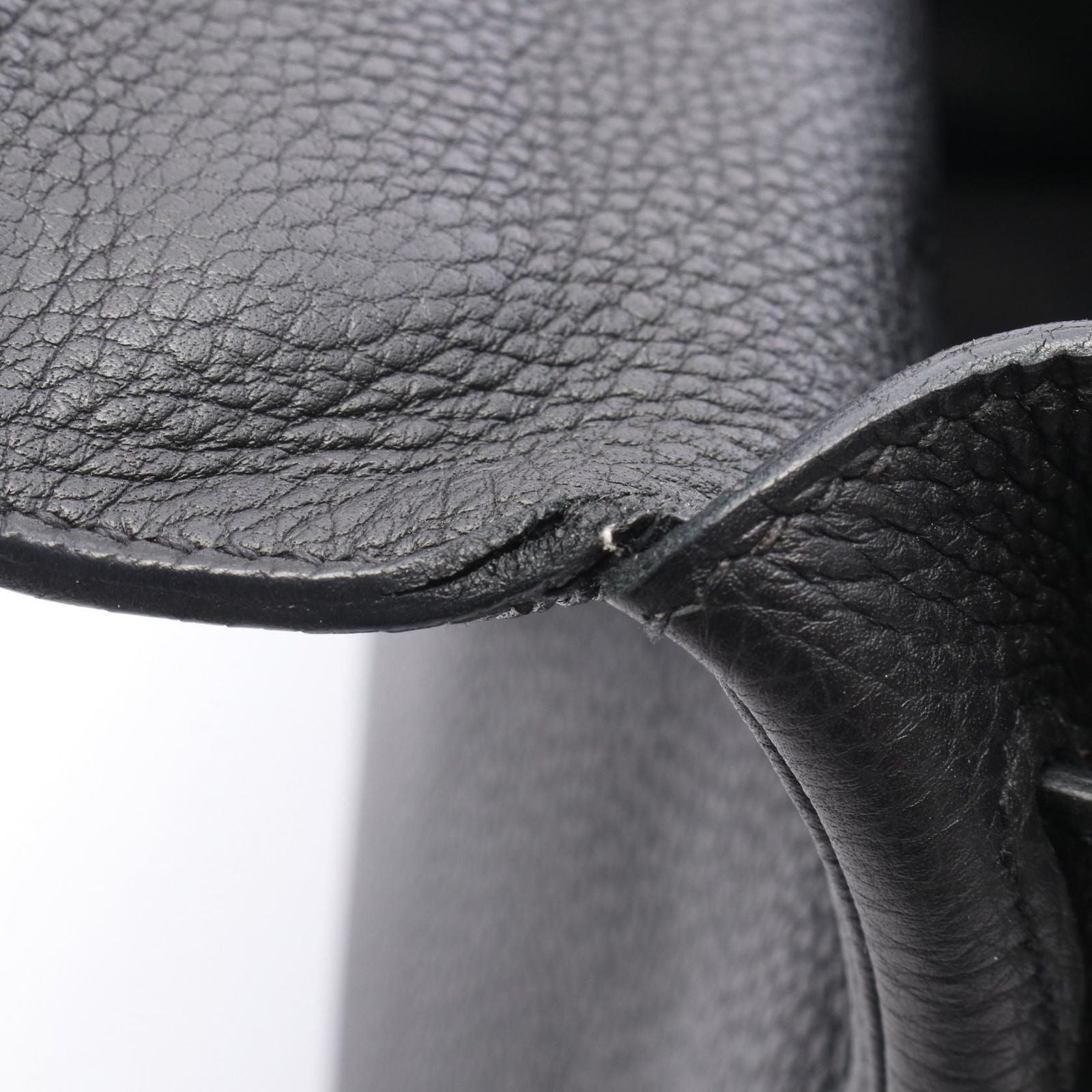 Hermes Handbag Kelly 32 Retourne 2-Way Black Leather — view 7