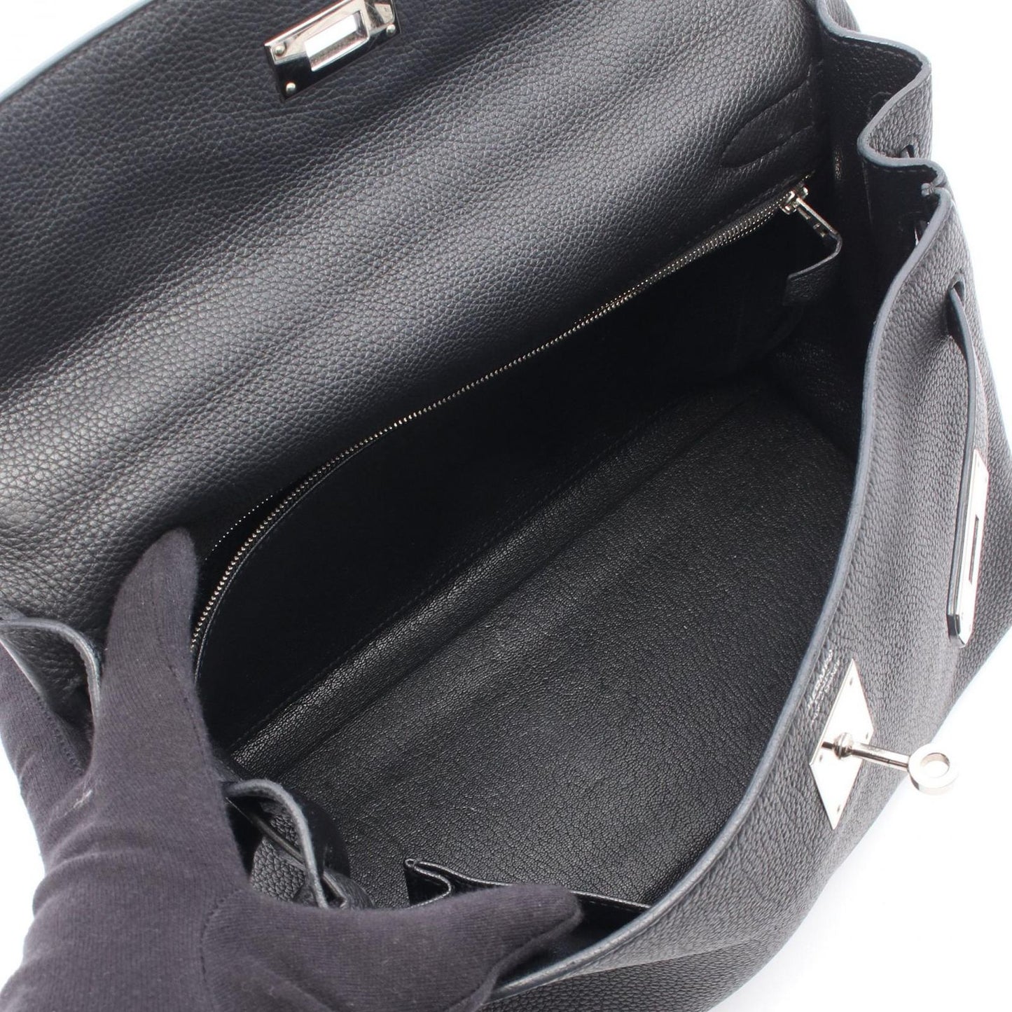 Hermes Handbag Kelly 32 Retourne 2-Way Black Leather — view 3