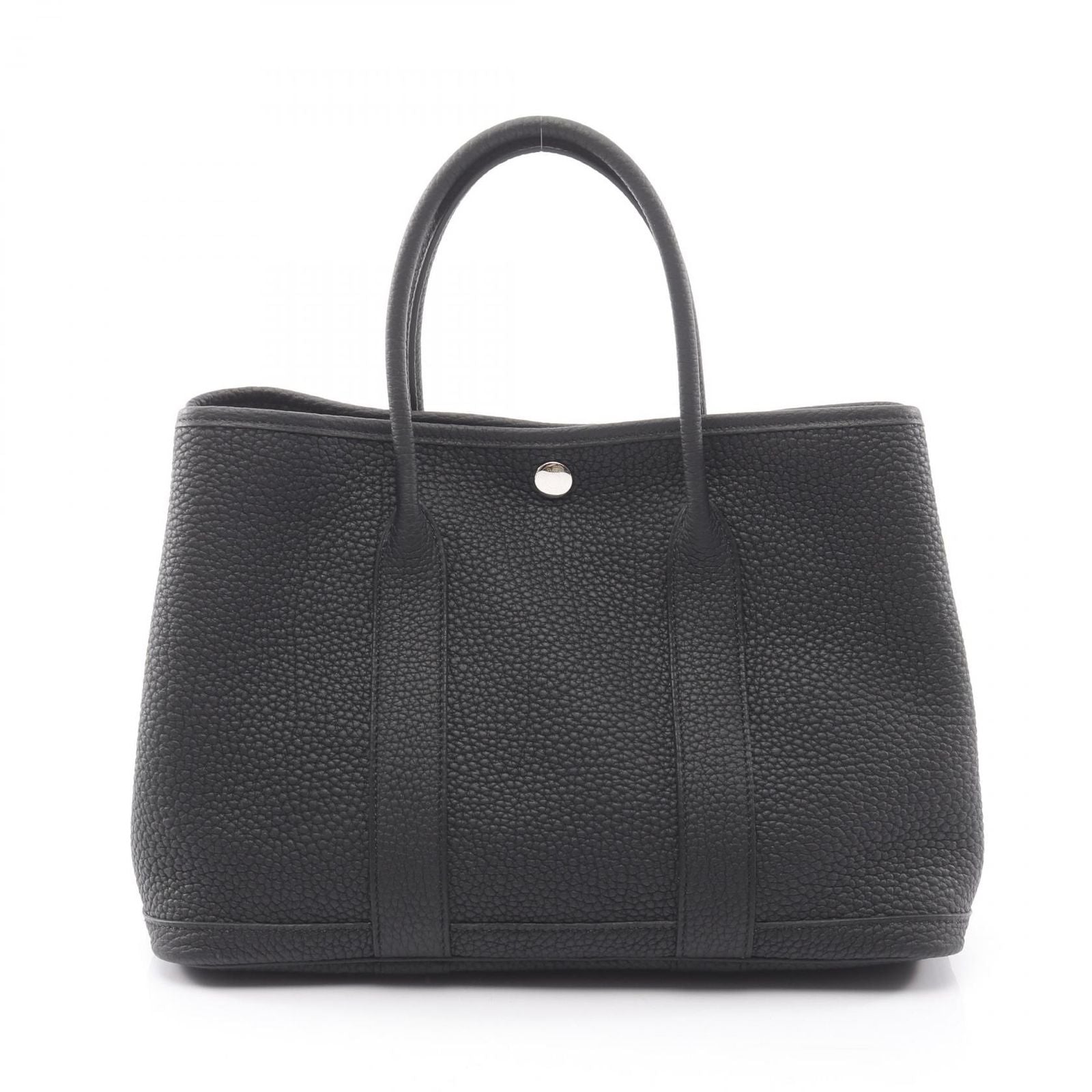 Hermes Tote Garden Party TPM Black Leather