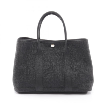 Hermes Tote Garden Party TPM Black Leather