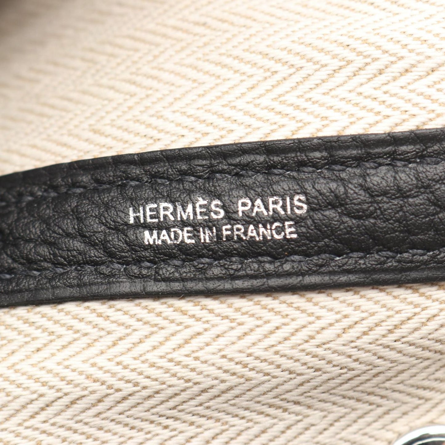 Hermes Tote Garden Party TPM Black Leather — view 4