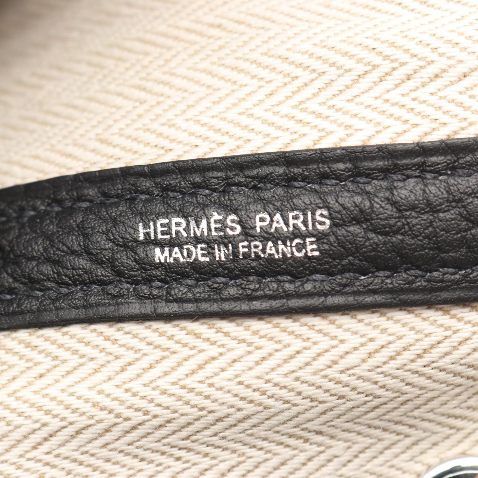 Hermes Tote Garden Party TPM Black Leather — view 4