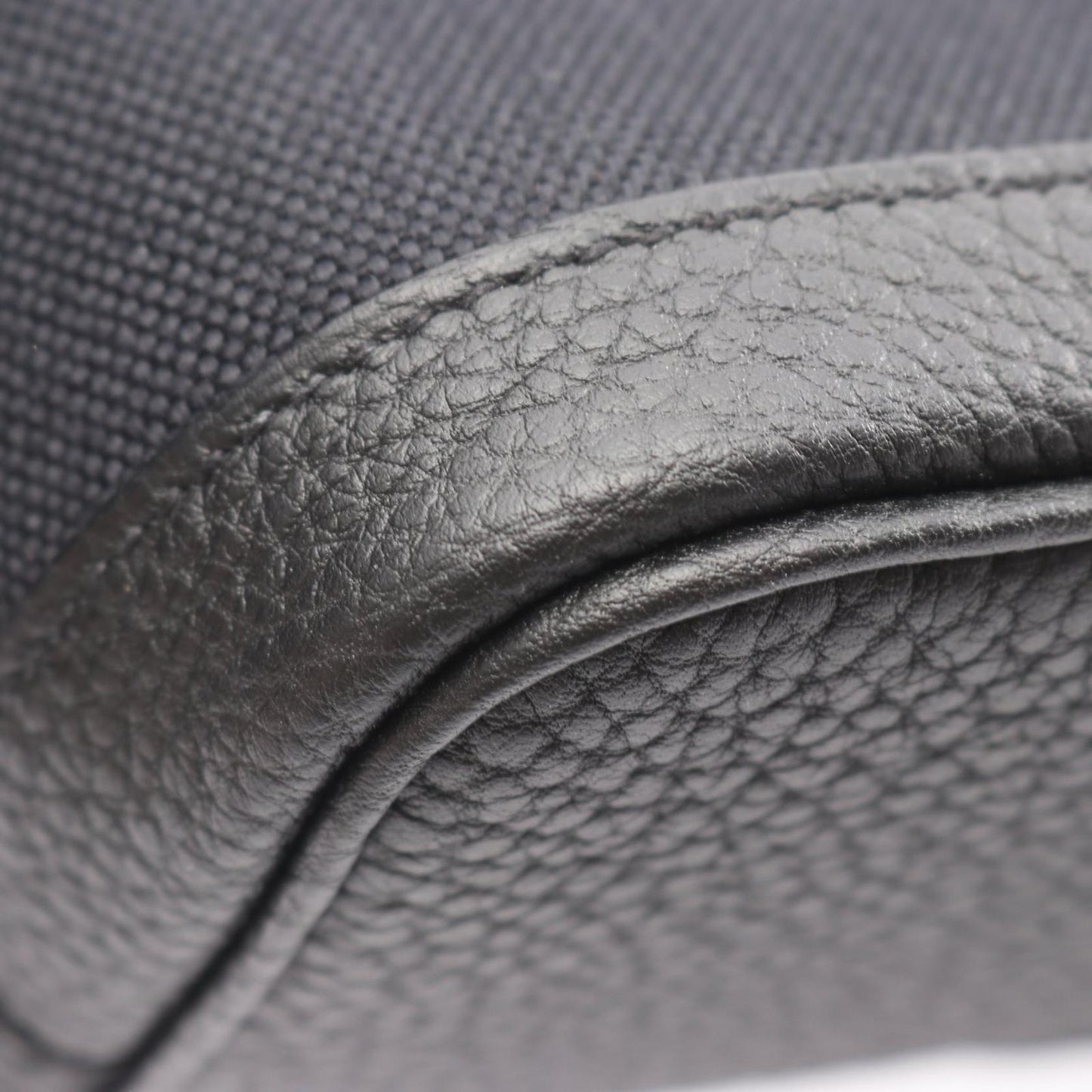 Hermes Tote Garden Party TPM Black Canvas Leather — view 6