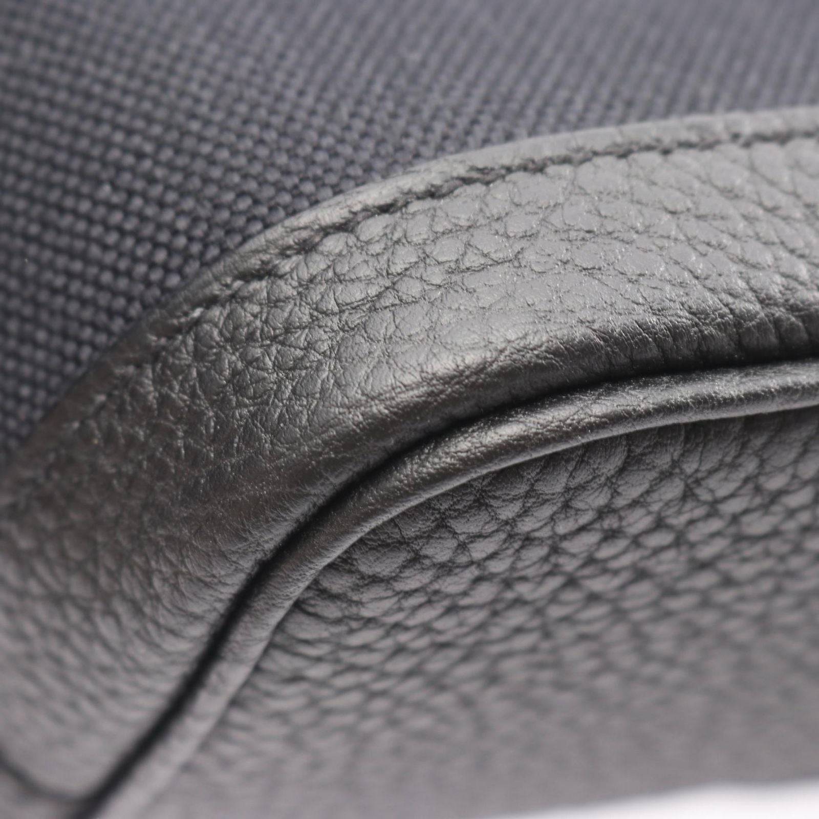 Hermes Tote Garden Party TPM Black Canvas Leather — view 6