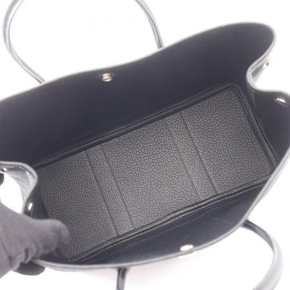 Hermes Tote Garden Party TPM Black Canvas Leather — view 3