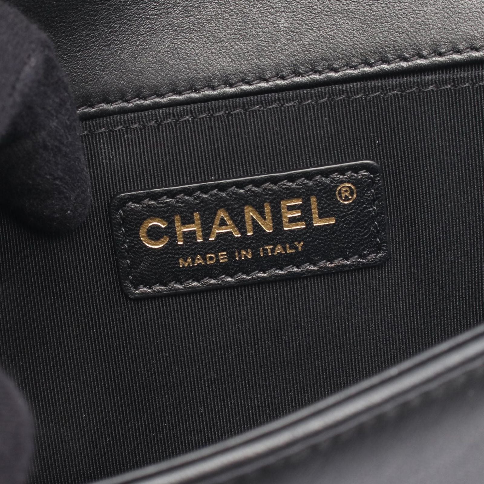 Chanel Shoulder Bag Small Black Lambskin Small Chain — view 4