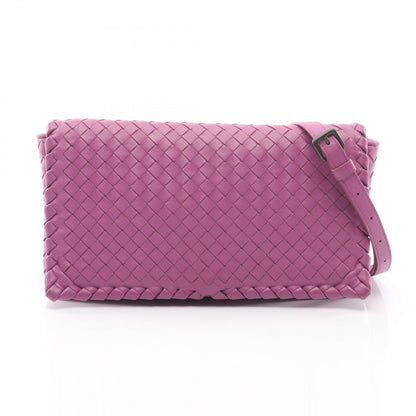 Bottega Veneta Shoulder Bag Intrecciato Bag Purple Leather