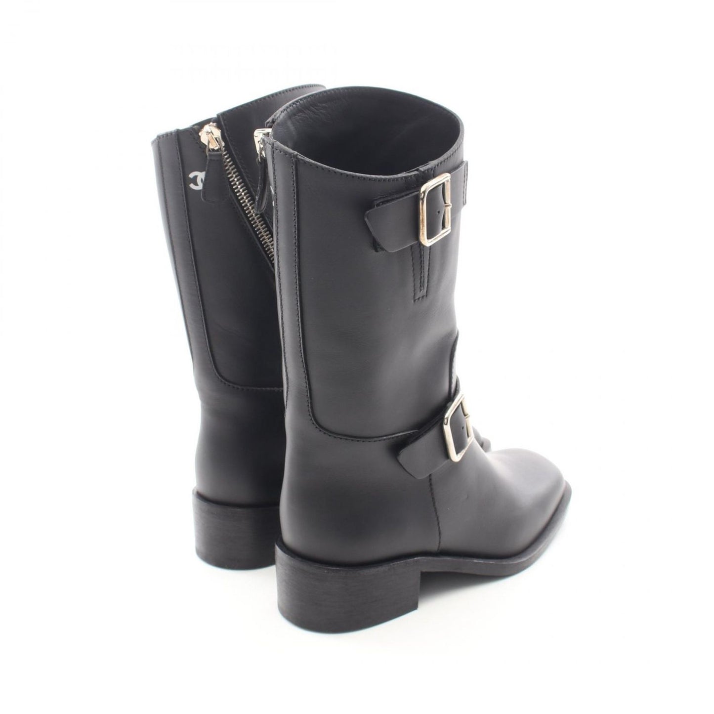 Chanel Boots CC Logo Engineer Leather — view 2
