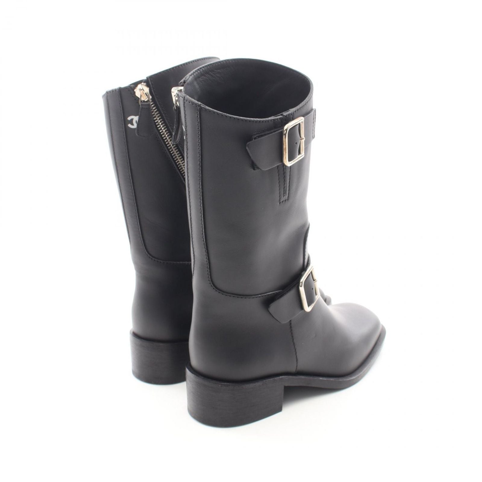 Chanel Boots CC Logo Engineer Leather — view 2