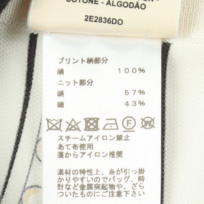 Hermes Cardigan Twill Lane Grand Tralala Contrast Long White Silk Cotton — view 4