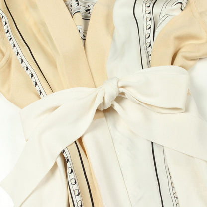 Hermes Cardigan Twill Lane Grand Tralala Contrast Long White Silk Cotton — view 5