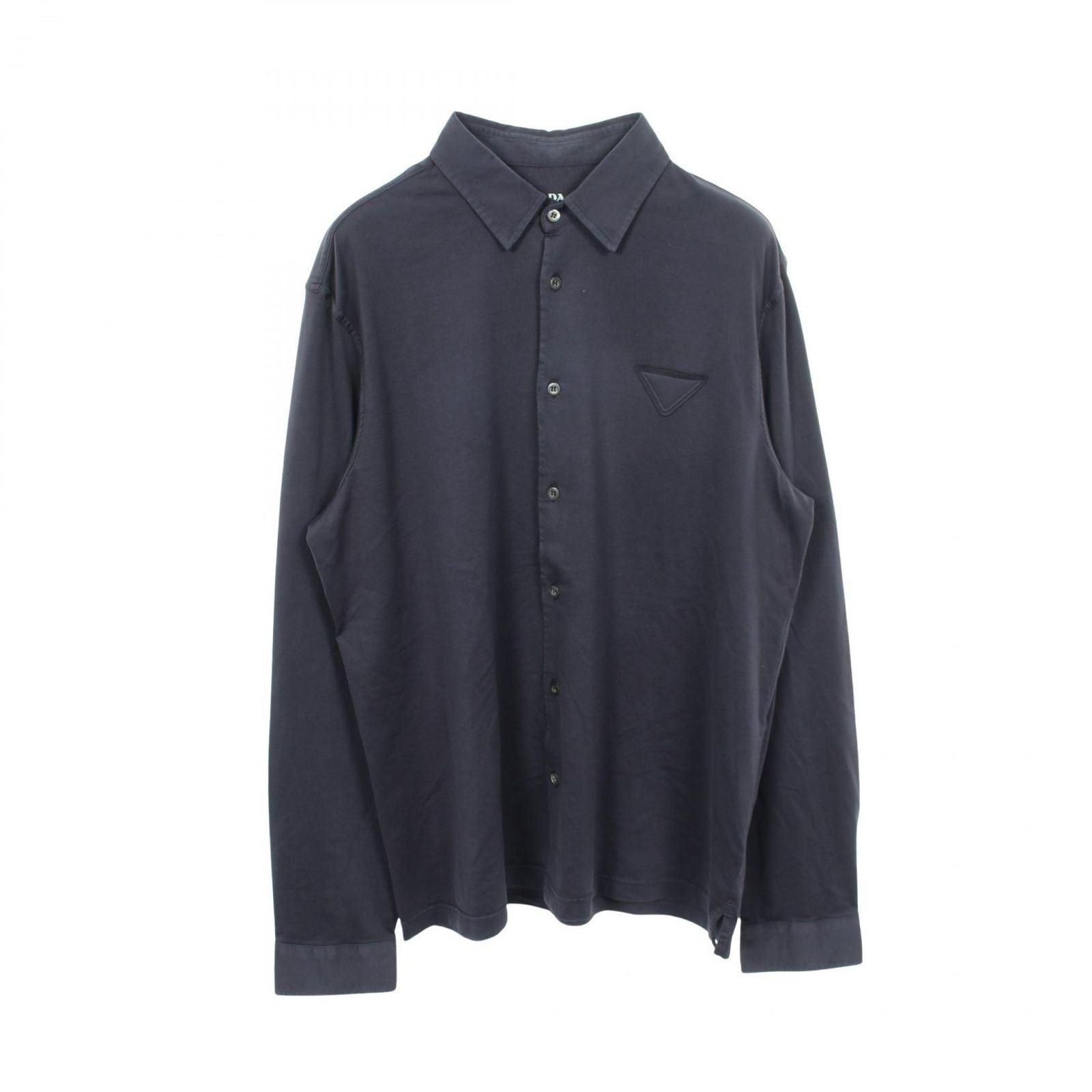 Prada Triangle Logo Long Sleeve Cotton Shirt