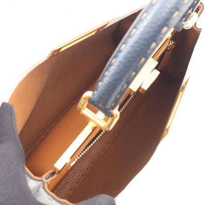 Fendi Handbag Peekaboo Regular Selleria 2-Way White Navy Leather — view 3